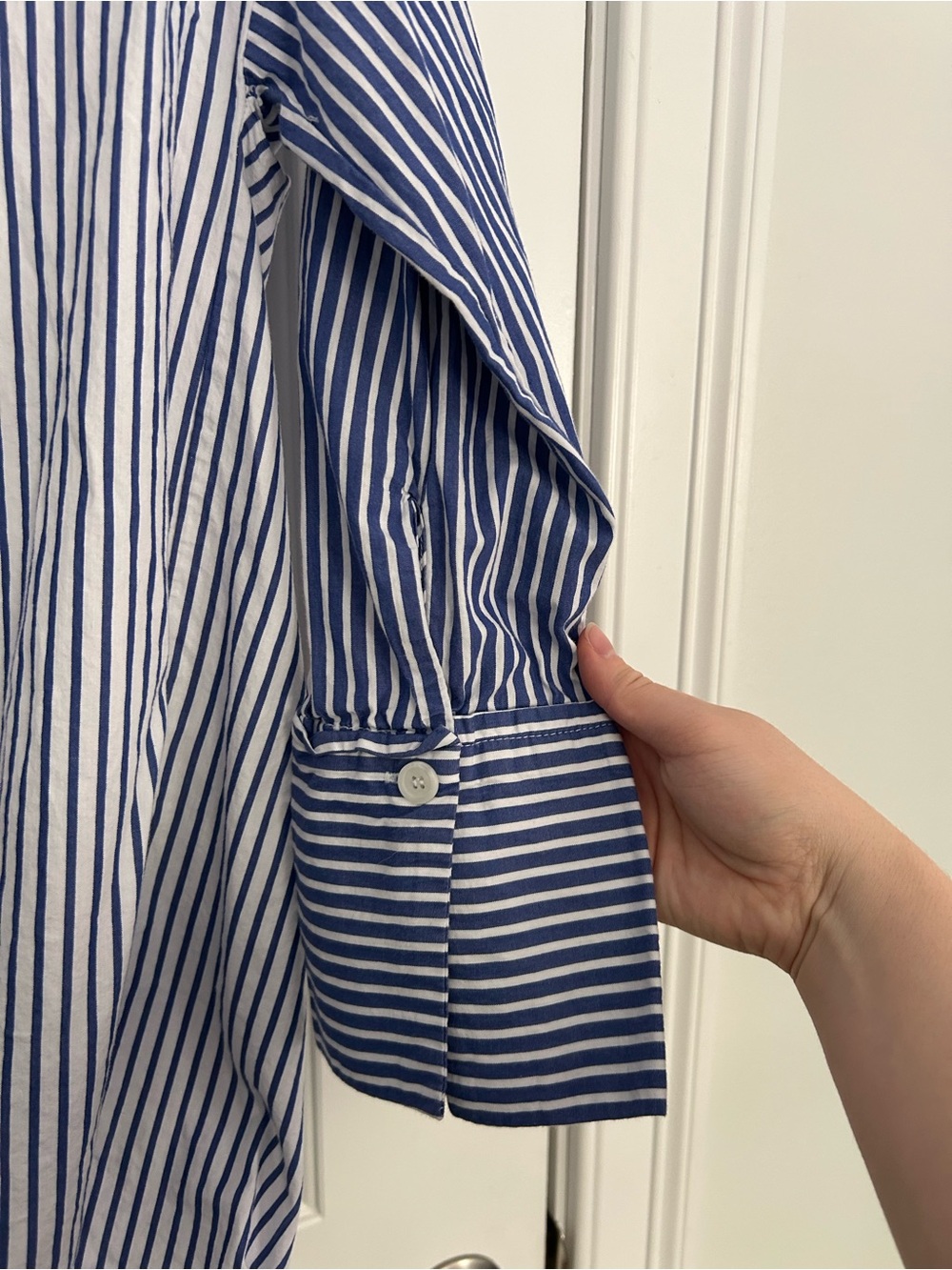 Zara Striped Button Down Shirt Oversized - Picture 4 of 6